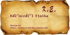 Könczöl Etelka névjegykártya